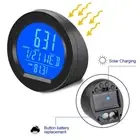 LCD Digital Display Solar Car Clocks Creative Car Interior