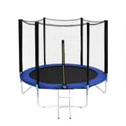 fitnessLAB Trampoline Round Outdoor Playground Trampolines Safety Net & Ladder