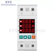 63A Digital Display Adjustable Over Under Current Voltage Protector Relay Meter