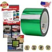 Green Mylar Tape - 4 Inch x 72 Yds with Vibrant Mirror Finish for Versatile Use