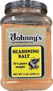 5 Pounds Original Johnny's Seasoning Salt WITH MSG - New Packaging
