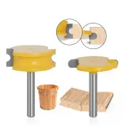"2PCS Canoe Flute and Bead Router Bit Set Precise Cutting Tool Ideal For Decorative Edges Long-Lasting Performance 1/2"" 1"