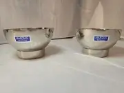 Marquis Waterford Footed Stainless Sherbert Cups Finger BOWLS