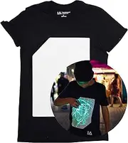 [Illuminated Apparel] Original Interactive Glow in The Dark T-Shirt with Rechargeable Glow Pen