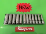 snap-on tools 1/2" drive deep metric socket set 6 point chrome NEW