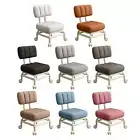 Low Square Rolling Stool with Backrest Sofa Foot Rest Shoe Changing Pedicure