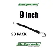 50 Pack 9" Heavy Duty RUBBER Tarp Straps TARP TIE DOWN Bungee Cords