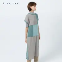 在飛比找momo購物網優惠-【a la sha】拼接外搭長版針織背心