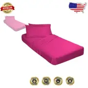 Luxurious 4-Piece Hot Pink Egyptian Cotton Toddler Bed Set - 800 Thread Count