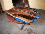 48" Round Epoxy Resin Table Top For Dining Tables - Unique Home Decor