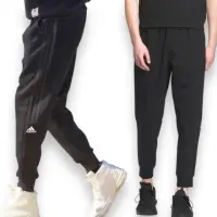 在飛比找momo購物網優惠-【adidas 愛迪達】男生 黑色三線小標 拉鍊口袋 薄款 