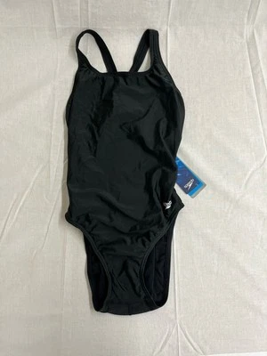 NWT Womens Speedo Prolt Supro-A One Piece Competitive Suit Black Size 8/34