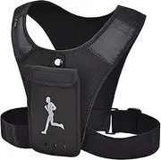Running Vest Phone Holder - Breathable Vest Jogging Sport Chest, Pockets Mens Running Vest with Adjustable Waistband, Running Bags for Cycling, Jogging, Night Running Wynott