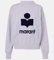 [Marant Etoile] Marant Etoile Moby cotton-blend fleece sweatshirt AU 14 multicoloured