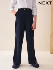 Navy Regular Length Senior Wide Leg School Trousers (9-18yrs) (Q90019) | $28 - $42