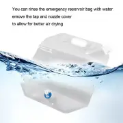 (White)15L Water Tank Container Food Grade PVC Portable Carry CH