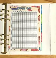 Eating Out Fast Food Track Dashboard Insert 4 use w/ ErinCondren A5 Ring Agenda