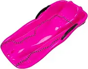 Hellery Toboggan Double Human Sleigh Sledding Kids Sledge with Double Seat Ski Board Toys Winter Snow Sled for Children Outdoor Backyard Holiday