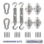 6 8 in Square Triangle Sun Shade Sail Stainless Steel Hardware Installation Kit