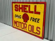 SHELL DRAG FREE MOTOR OIL SIGN 600 MM X 400 MM FREE POST