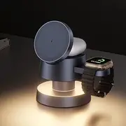 Mushroom Light Magnetic 4-in-1 Wireless Charging Stand Ambient Light for Apple Magsafe iPhone16 iPhone 15 pro14 13 Watch Ultra2 S9 AirPods Birthday Gift