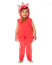 Rubies ABC Kids Fuse Red Oddbods Monsters Unisex Dress Up Costume Set