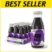 Nutritious Organic Prune Juice Pack - 12 Glass Bottles of Cold Pressed Goodness