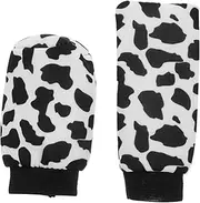 BUGUUYO 1 Set Cow Print Car Knob Cover Premium Fabric Gear Shift Protector for Stylish Interior Comfortable Durable Design Scratch Stain Protection Fit