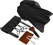 WRITWAA 1Set Ergonomic Hairdressing Scissors Kit Durable Thinning Cutting Shears for Home and Professional Use for Styling Precision Haircuts Black Finish