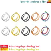 2PCS Double Nose Hoop Ring Piercing Twisted Spiral Ear Surgical Steel Jewellery