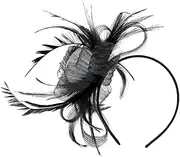 SHERCHPRY Women's Fascinators Hat Hair Fascinators Clip Headband Fascinators for Women Chic Tea Party Cap Black