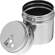 Rotating Metal Bottle Dispenser Airtight Spice Shaker Top Salt Pepper Jars Dredge Shaker Lid Stainless Steel Seasoning Bottle Set Travel Size Kitchen Gadget