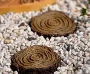 Tree Stump Stepping Stones Set 4 WS 1505 Miniature Fairy Faerie Garden