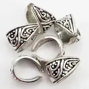 Silver Pewter Pendant Bail Findings – 11x7mm Jewelry Making Connectors 6pcs