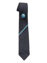 Snr Navy/Teal Tie With Emb