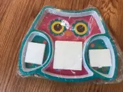 Stephen Joseph Owl Melamine Divided Child's Plate Dishwasher Safe