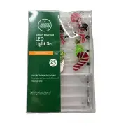Christmas Tree Snowman Candy Cane 25 Mini LED String Light Set Battery Operated