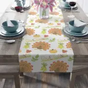 Thanksgiving Table Runner Turkey Give Thanks farmhouse Dining room table runner