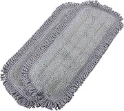 LRXIYODE 2Pcs Microfiber Mop Replacement Pads Washable Sweeper Mop Heads for Easy Cleaning Tile Marble Floors Hands Design with Stylish Tassel Edges for Enhanced