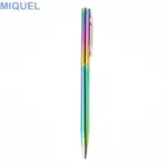 MIQUEL原子筆彩虹五顏六色不銹鋼旋轉杆金屬廣告筆