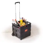 Foldable Shopping Trolley Cart Folding Portable Wheeled With Handle Wheels