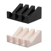 2PCS Silicone Soap Dish Holder Set Non-Slip Draining Soap Box Washable Pad Tray