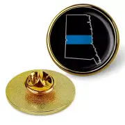 Law Enforcement Thin Blue Line Connecticut State Brooches & Pins - Gold