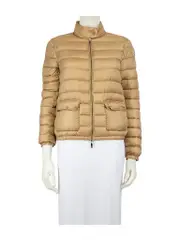 Beige Longue Saison Puffer Jacket