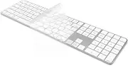 COOSKIN Ultra Thin TPU Keyboard Cover Protector Skin for 2024 Apple Magic Keyboard with Numeric Keypad Touch ID A3119