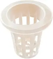 JpGdn 50PCS 1.75" Mesh Net Cup Pots Basket Hydroponics System Supplies Aquaponics Seed Growing Media White