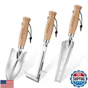 WORKPRO Garden Tool Set, 3 Pcs Gardening Hand Tools with Wood Handle, Weed Pu