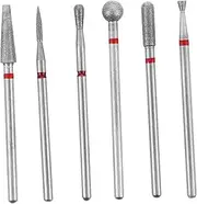 LOORGVEL 6pcs Nail Drill Bits Dead Skin Removal Grinding for Manicure Compact Storage Box for Home Salon Use Versatile Nail Care Accessories