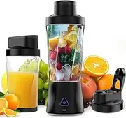 Portable Blender, Cordless 700ML Personal Blenders for Shakes and with 6 Blades, 6000mAh USB Rechargeable Travel Blender Portable Juicer for Home, Gym,Travel