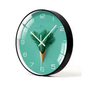 12 Inch Simple Leaf Classic Mute Wall Clock Home Living Room Office Decoration Wall Clocks